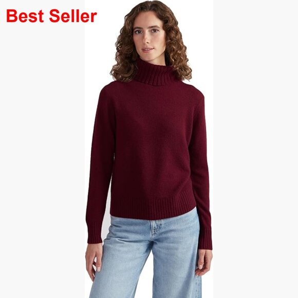 100% Cashmere Turtleneck Sweater Regular Fit Pullover for Autumn Winter